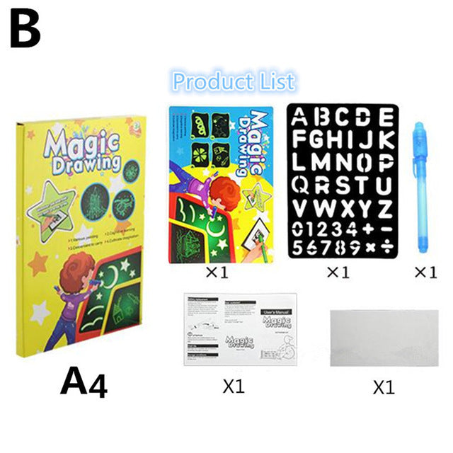 Magic Glowing drawing book